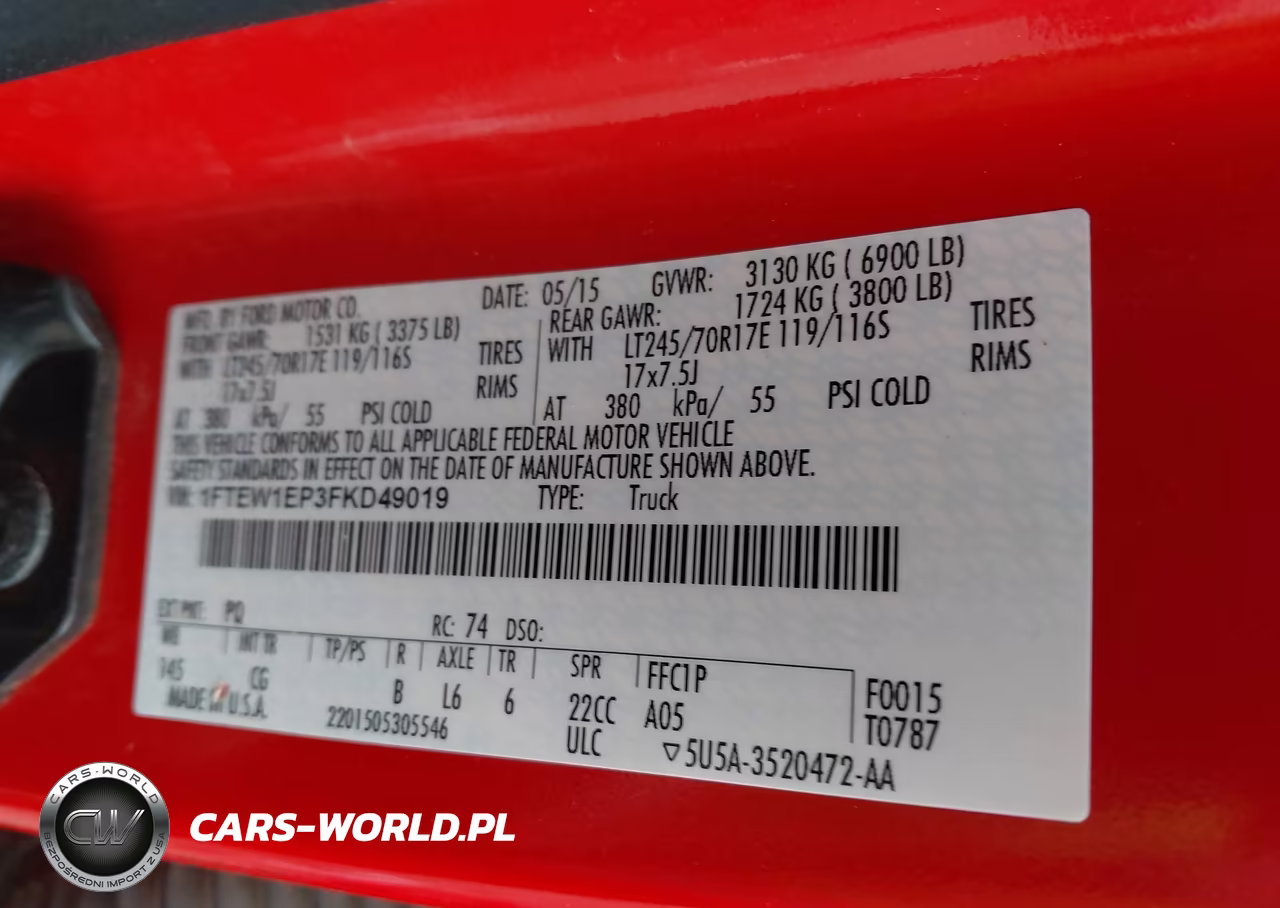2015 Ford F-150 Xl VIN:1FTEW1EP3FKD49019 - 9