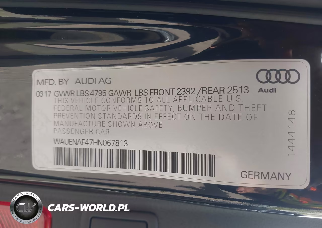 2017 Audi A4 2.0T Premium VIN:WAUENAF47HN067813 - 9