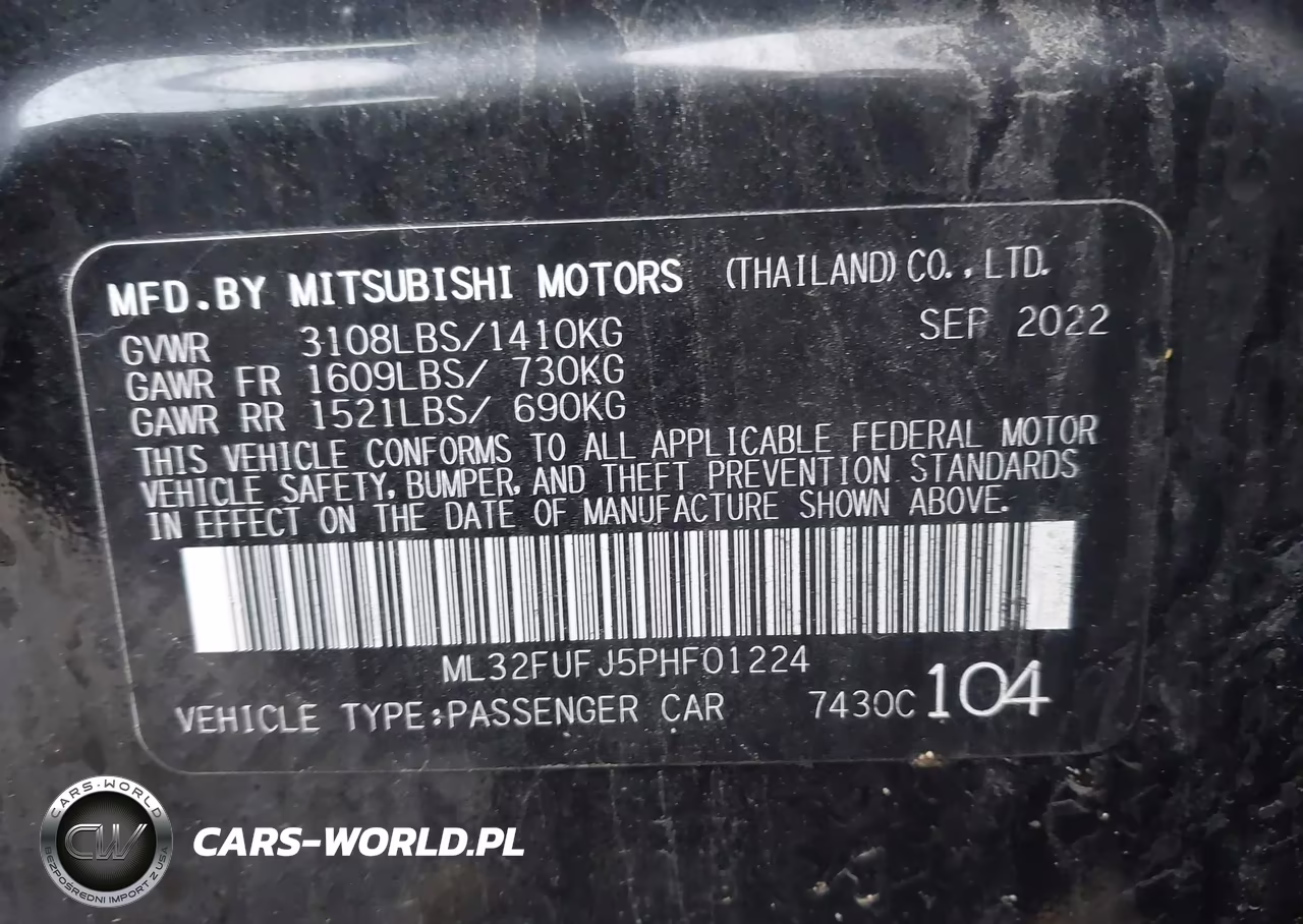 2023 Mitsubishi Mirage G4 Black Edition-Es-Le VIN:ML32FUFJ5PHF01224 - 9