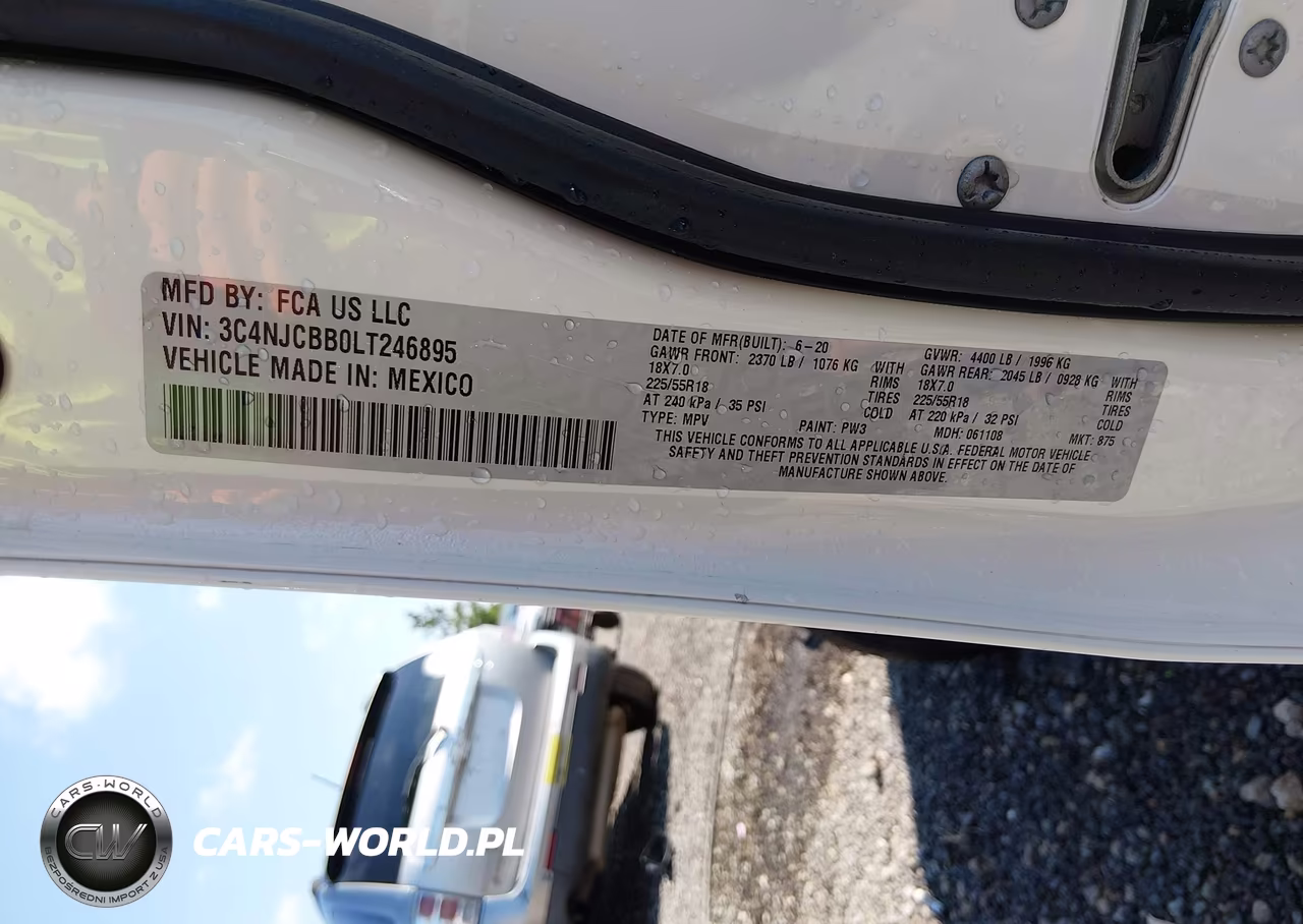 2020 Jeep Compass Latitude Fwd VIN:3C4NJCBB0LT246895 - 9