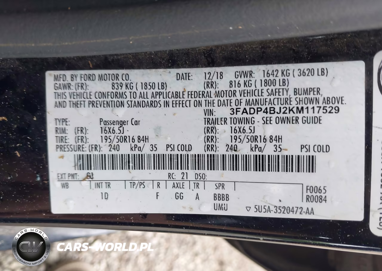 2019 Ford Fiesta Se VIN:3FADP4BJ2KM117529 - 9