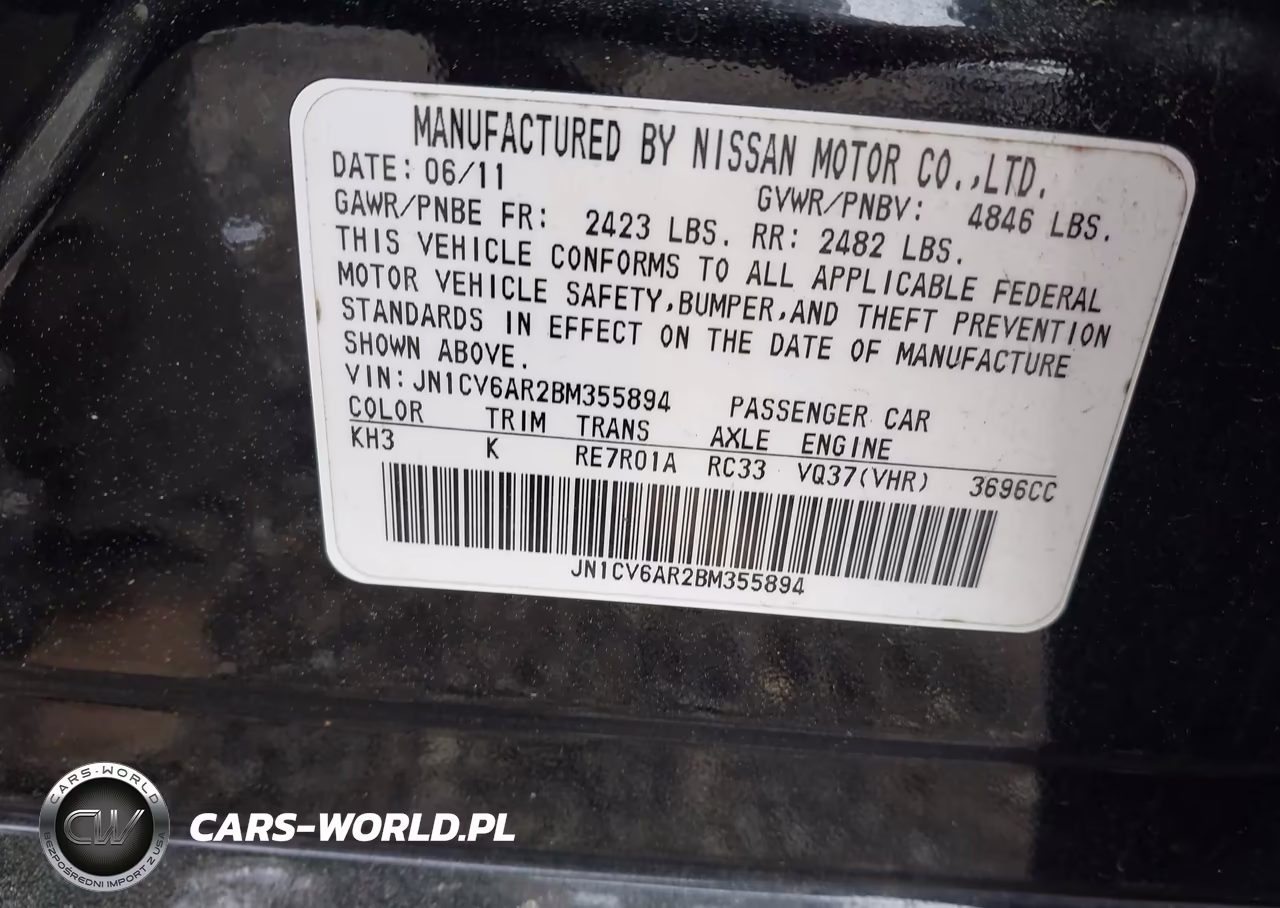 2011 Infiniti G37X VIN:JN1CV6AR2BM355894 - 9