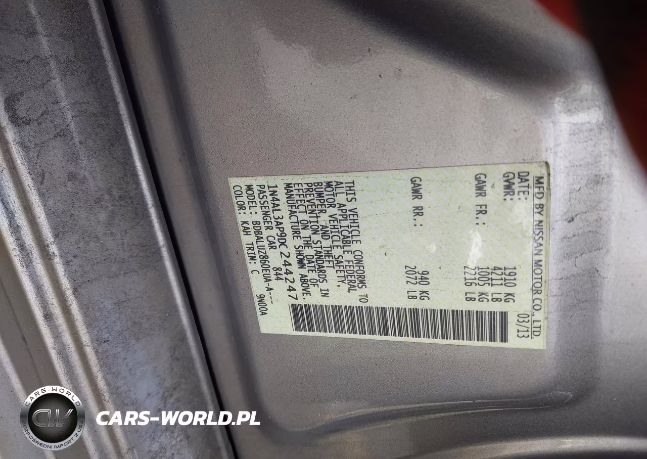 2013 Nissan Altima 2.5 Sv VIN:1N4AL3AP9DC244247 - 9