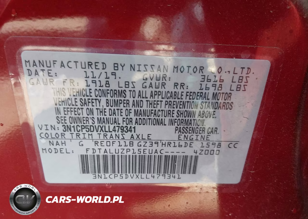 2020 Nissan Kicks Sr Xtronic Cvt VIN:3N1CP5DVXLL479341 - 9