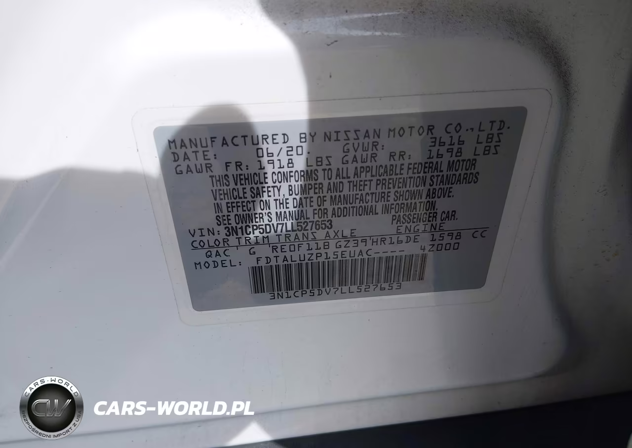 2020 Nissan Kicks Sr Xtronic Cvt VIN:3N1CP5DV7LL527653 - 9