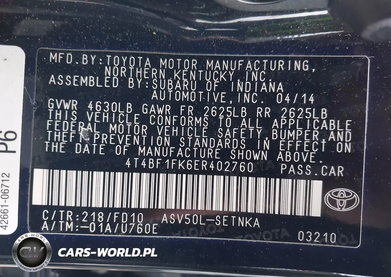 2014 Toyota Camry Le VIN:4T4BF1FK6ER402760 - 9