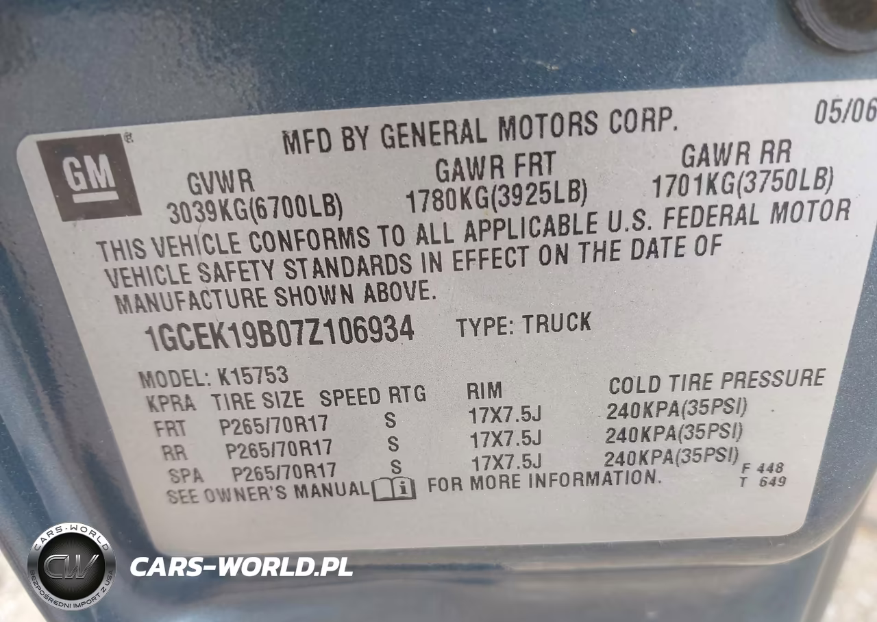2007 Chevrolet Silverado 1500 Classic Lt1 VIN:1GCEK19B07Z106934 - 9