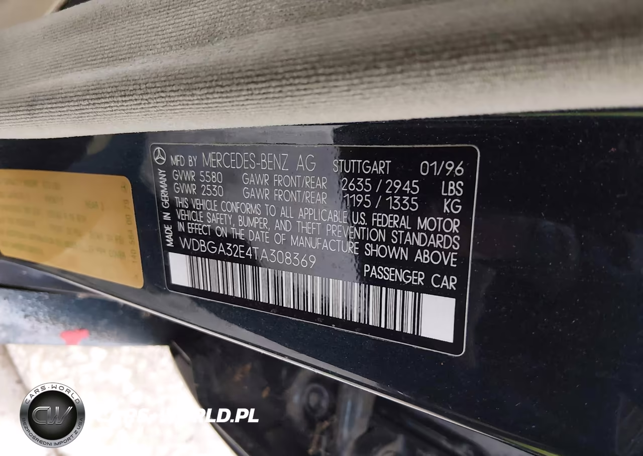 1996 Mercedes-Benz S 320W VIN:WDBGA32E4TA308369 - 9