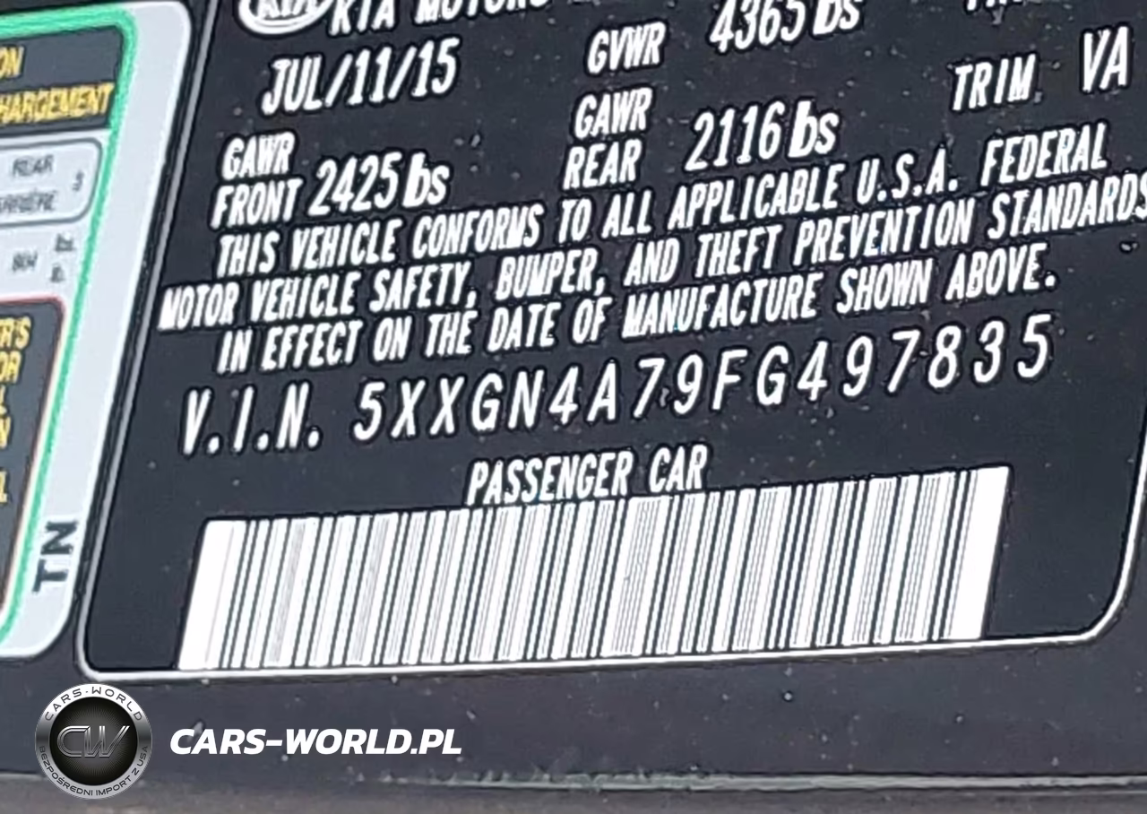 2015 Kia Optima Ex VIN:5XXGN4A79FG497835 - 9