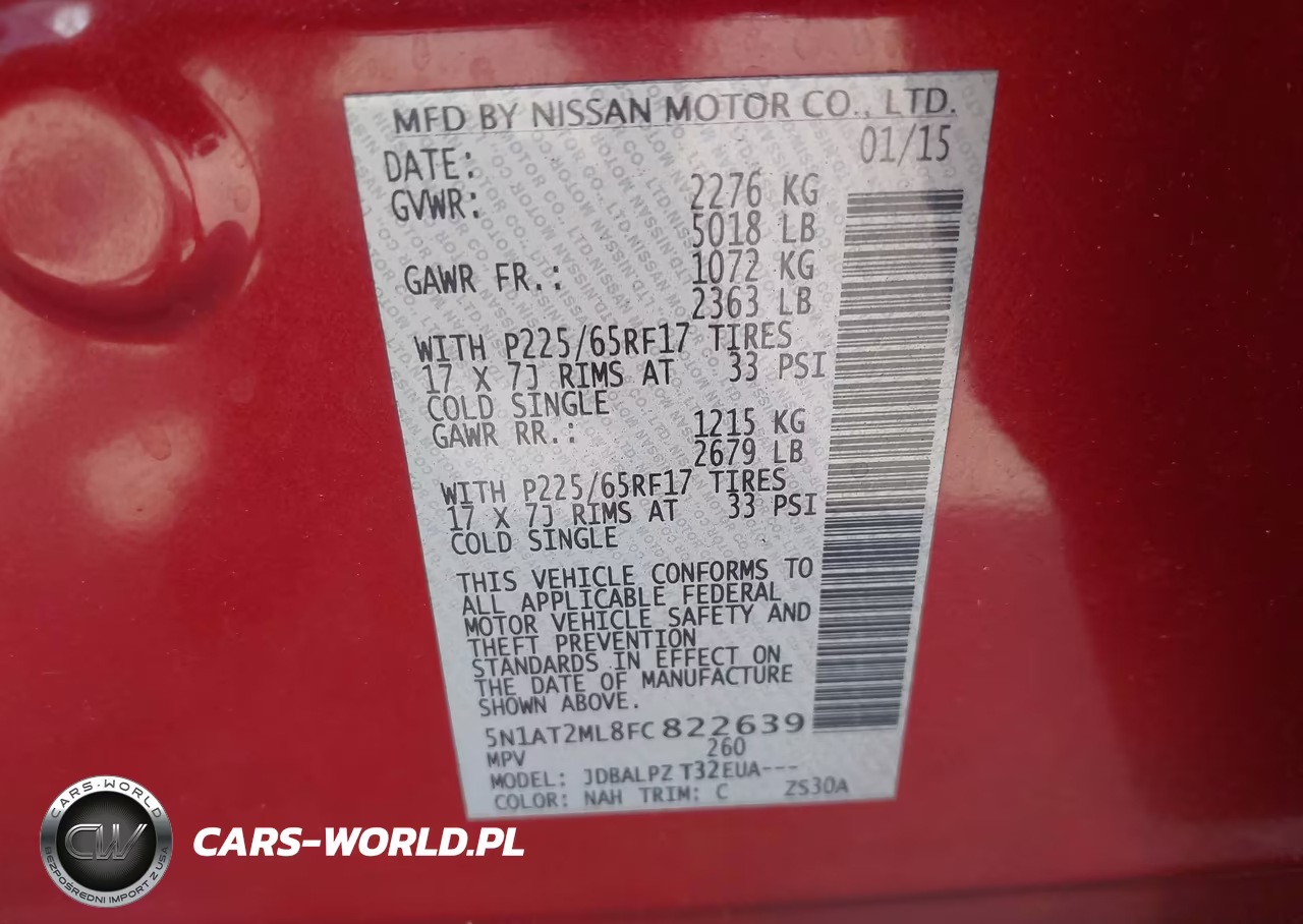 2015 Nissan Rogue S VIN:5N1AT2ML8FC822639 - 9
