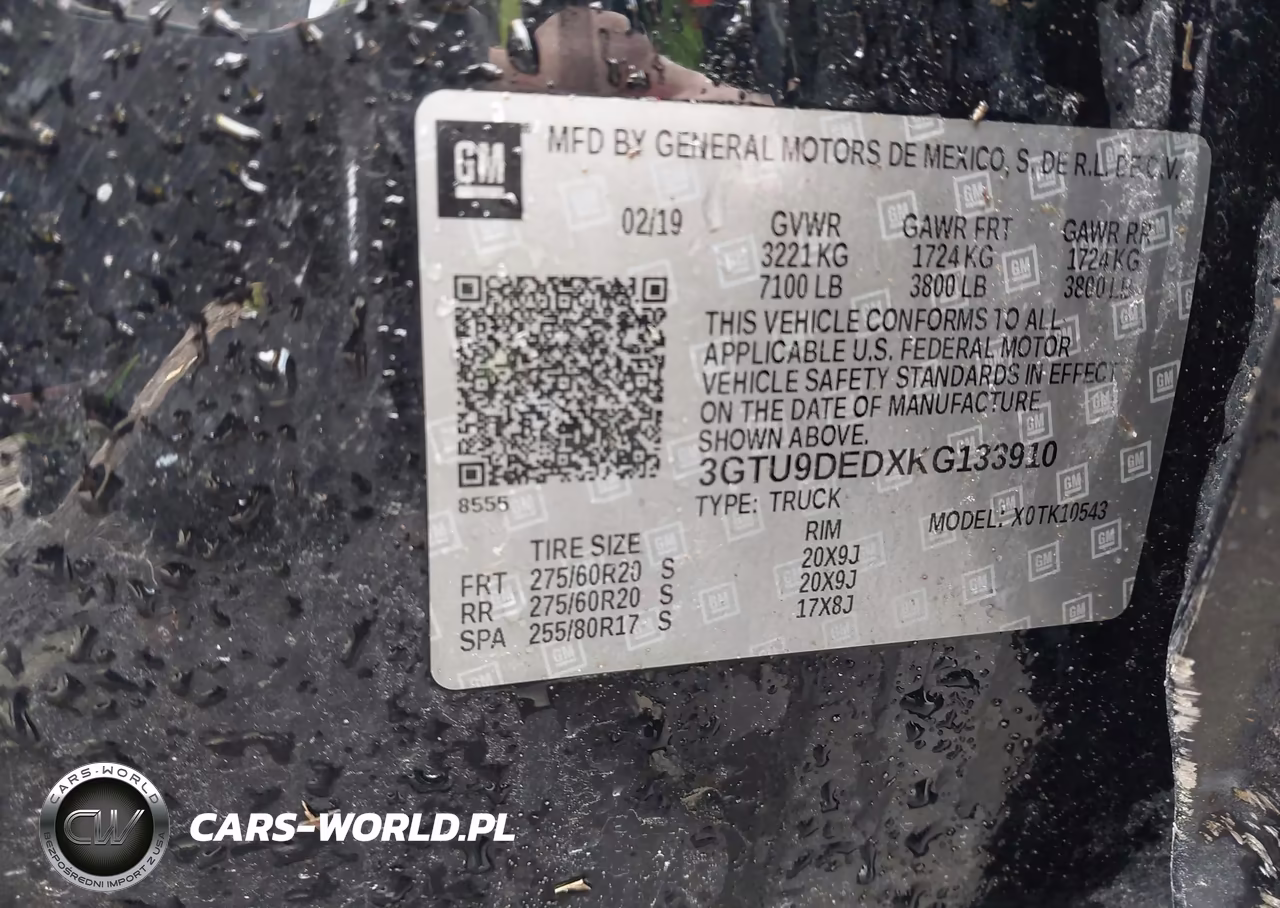 2019 GMC Sierra 1500 Slt VIN:3GTU9DEDXKG133910 - 9
