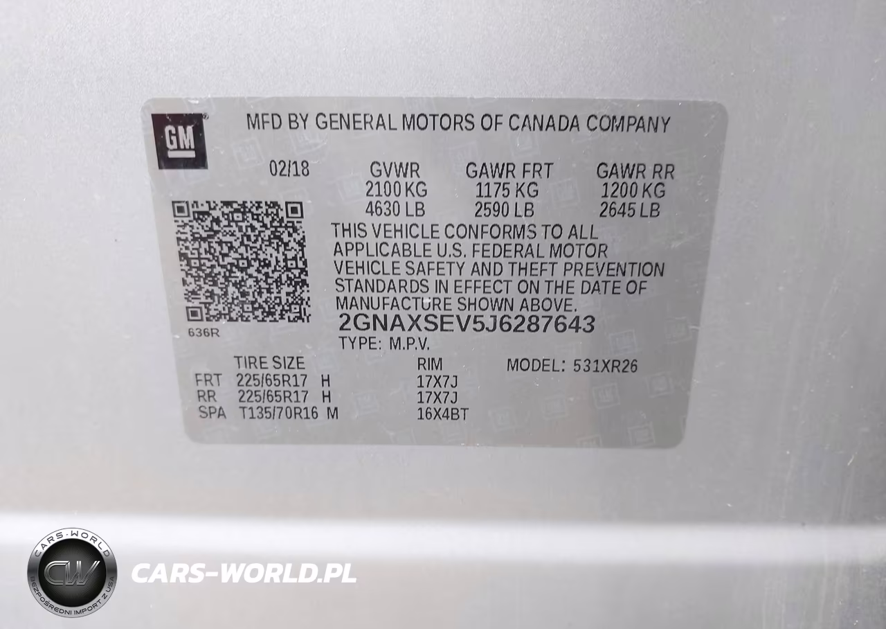 2018 Chevrolet Equinox Lt VIN:2GNAXSEV5J6287643 - 9