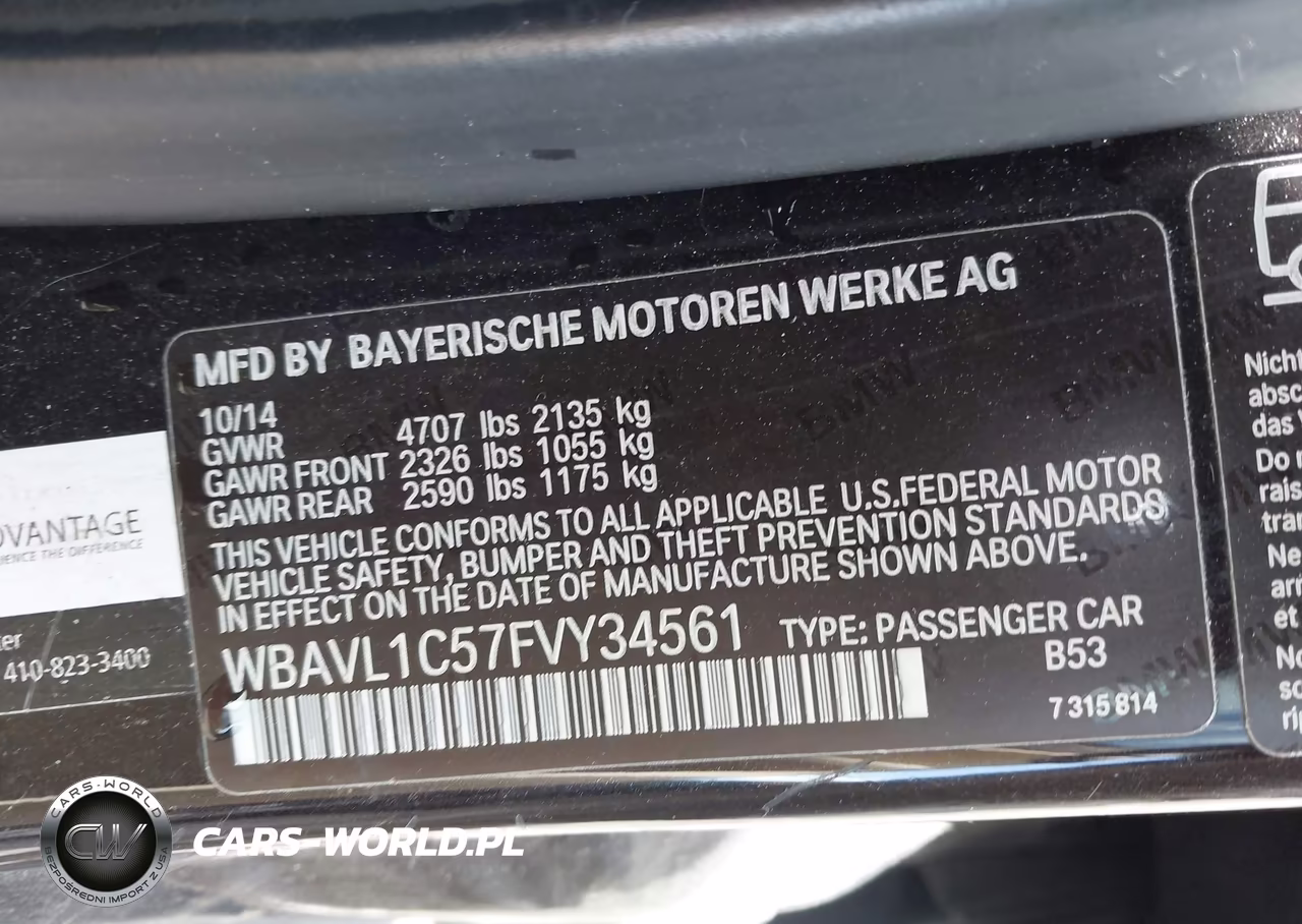 2015 BMW X1 xDrive28I VIN:WBAVL1C57FVY34561 - 9