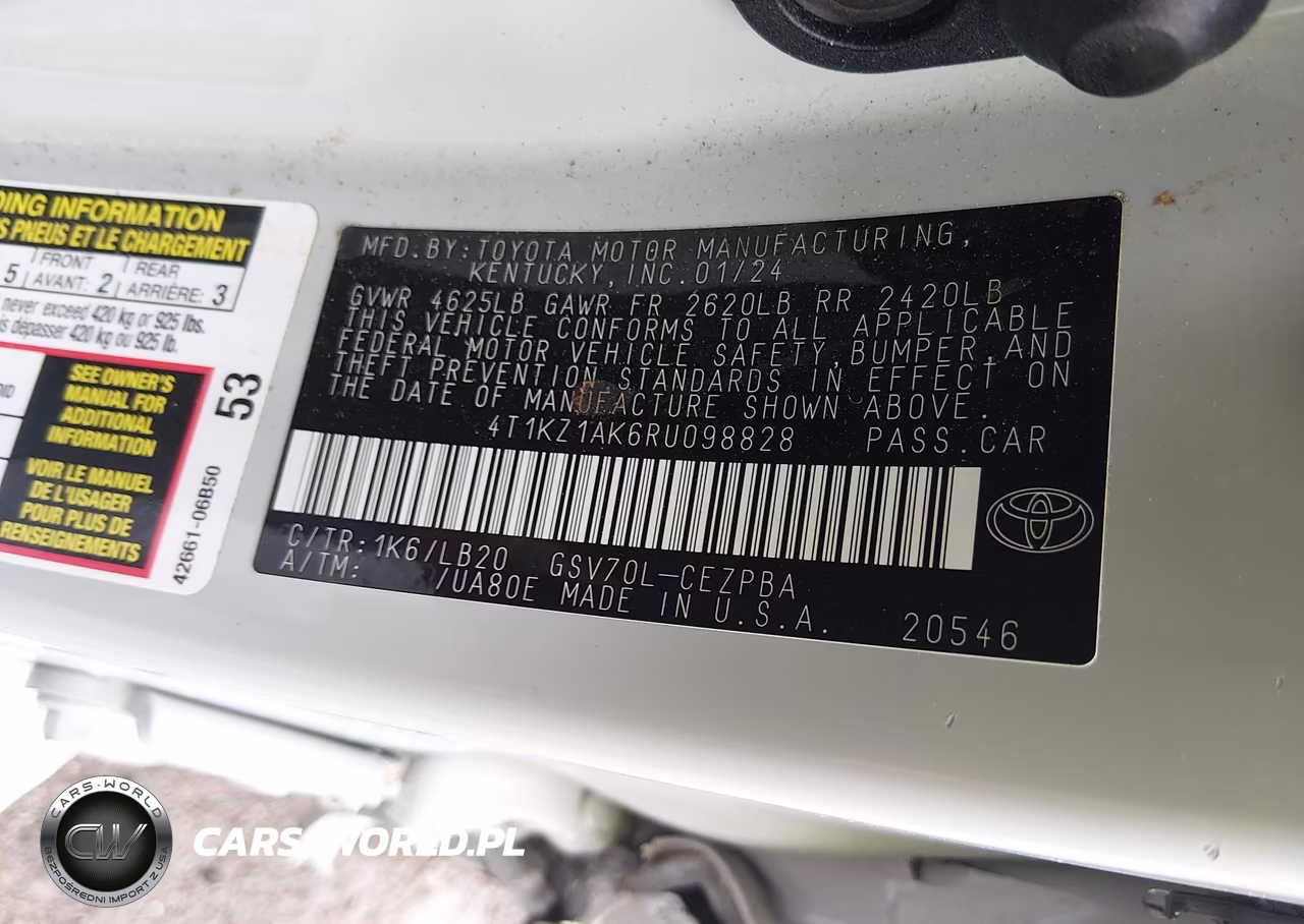 2024 Toyota Camry Xse V6 VIN:4T1KZ1AK6RU098828 - 9
