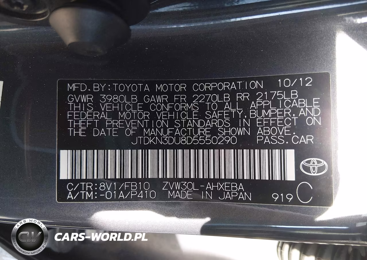 2013 Toyota Prius Three VIN:JTDKN3DU8D5550290 - 9