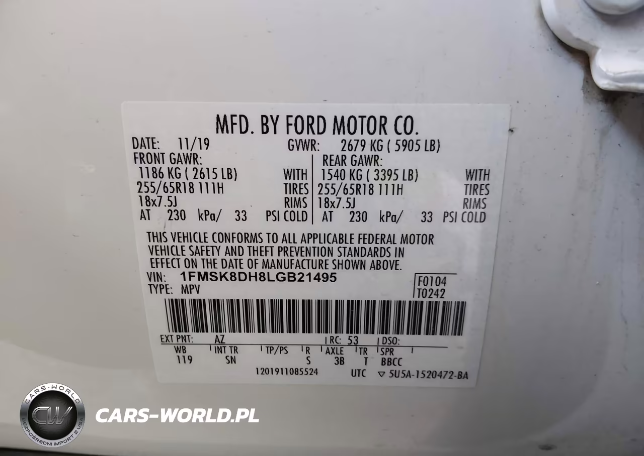 2020 Ford Explorer Xlt VIN:1FMSK8DH8LGB21495 - 9