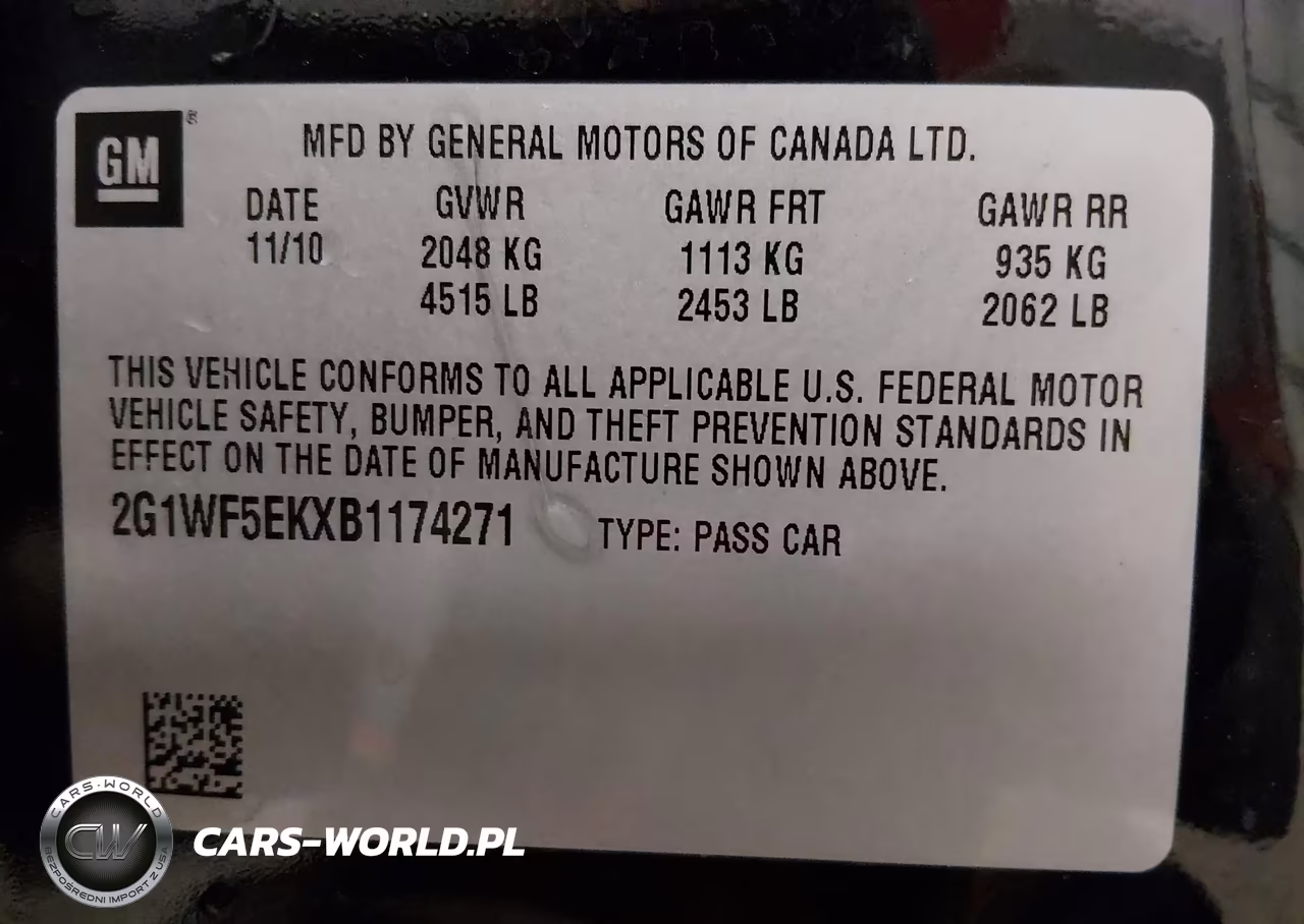 2011 Chevrolet Impala Ls VIN:2G1WF5EKXB1174271 - 9