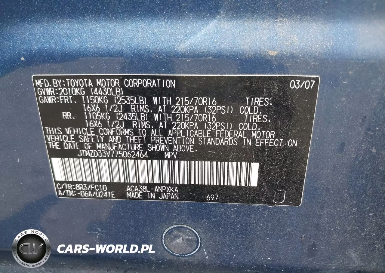 2007 Toyota Rav4 VIN:JTMZD33V775062464 - 9