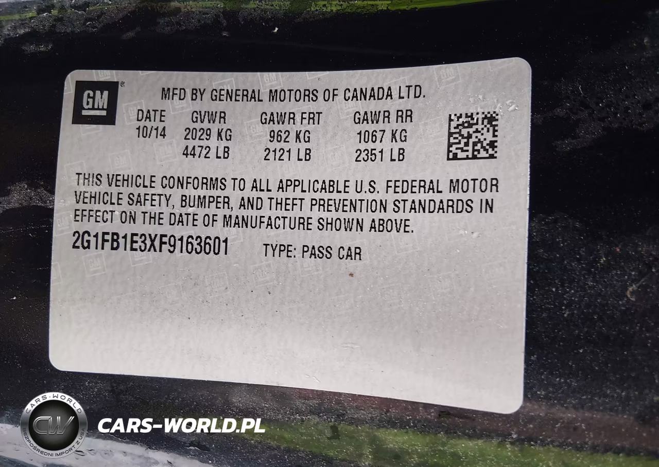 2015 Chevrolet Camaro 2Ls VIN:2G1FB1E3XF9163601 - 9