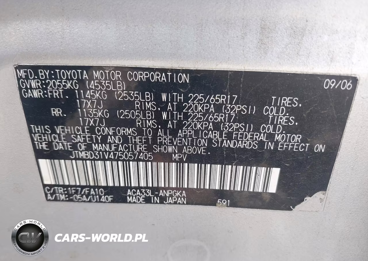2007 Toyota Rav4 Limited VIN:JTMBD31V475057405 - 9