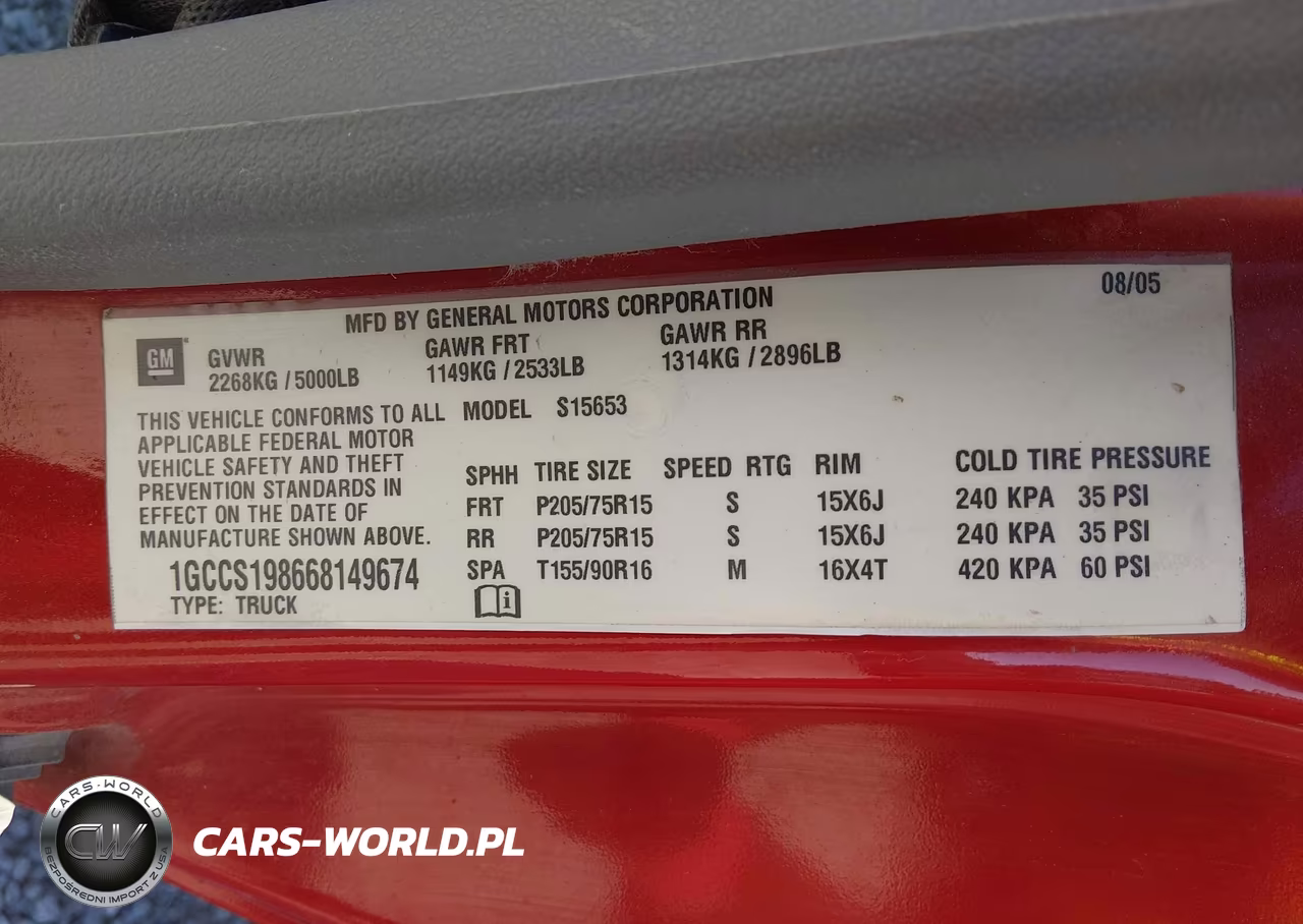 2006 Chevrolet Colorado Work Truck VIN:1GCCS198668149674 - 9