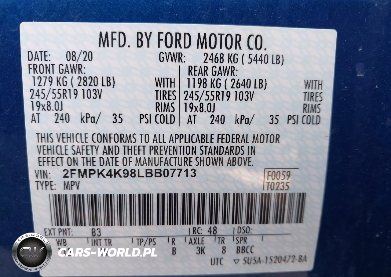 2020 Ford Edge Titanium VIN:2FMPK4K98LBB07713 - 9