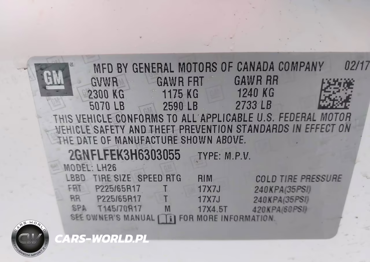 2017 Chevrolet Equinox Lt VIN:2GNFLFEK3H6303055 - 9