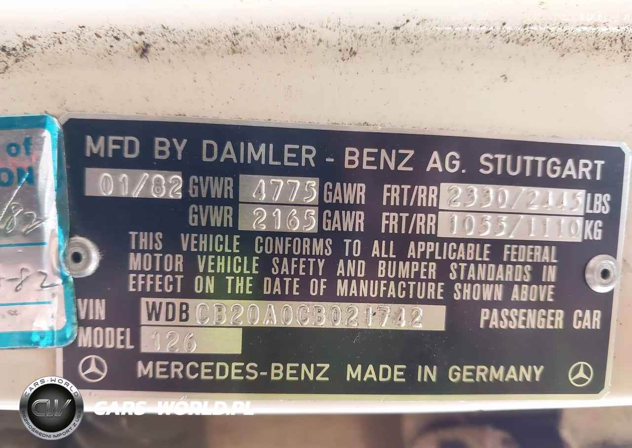 1982 Mercedes-Benz 300 Sd VIN:WDBCB20A0CB021742 - 9