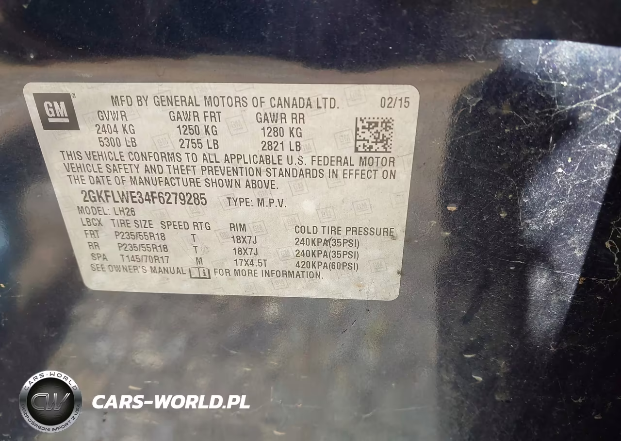 2015 GMC Terrain Sle-2 VIN:2GKFLWE34F6279285 - 9