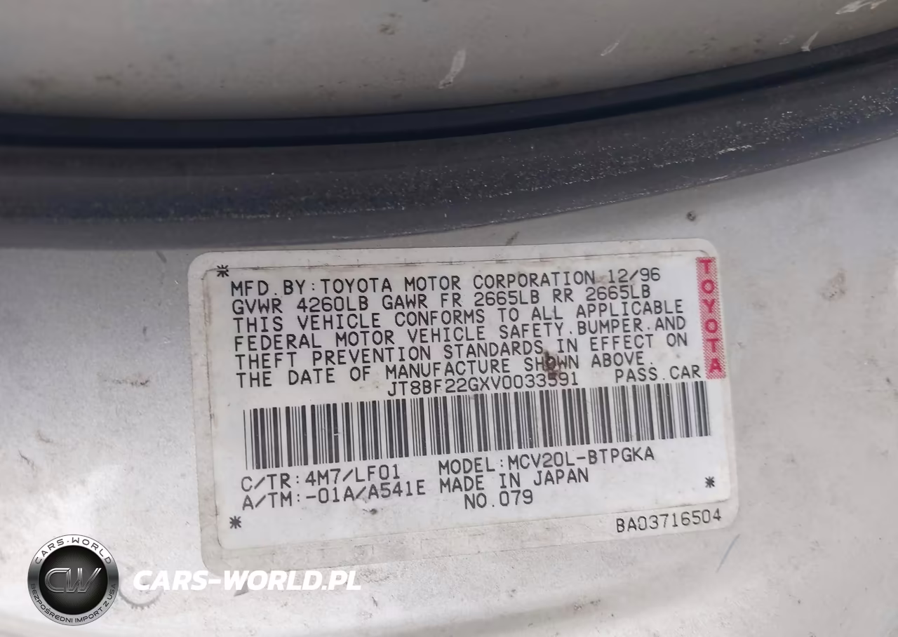 1997 Lexus Es 300 VIN:JT8BF22GXV0033591 - 9