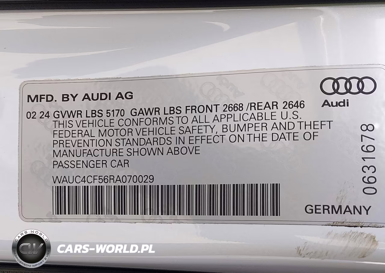 2024 Audi S5 Sportback Premium Plus Tfsi Quattro Tiptronic VIN:WAUC4CF56RA070029 - 9