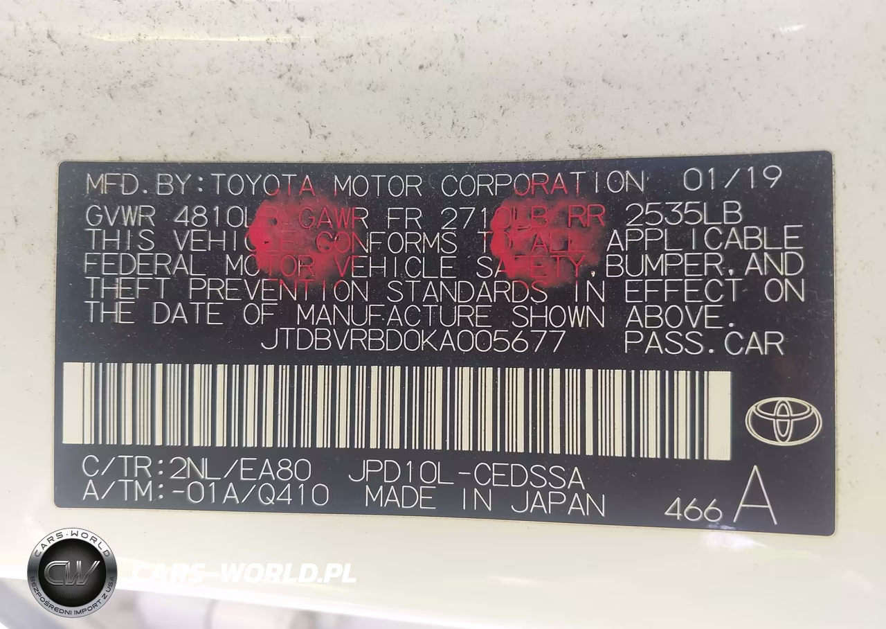 2019 Toyota Mirai VIN:JTDBVRBD0KA005677 - 9