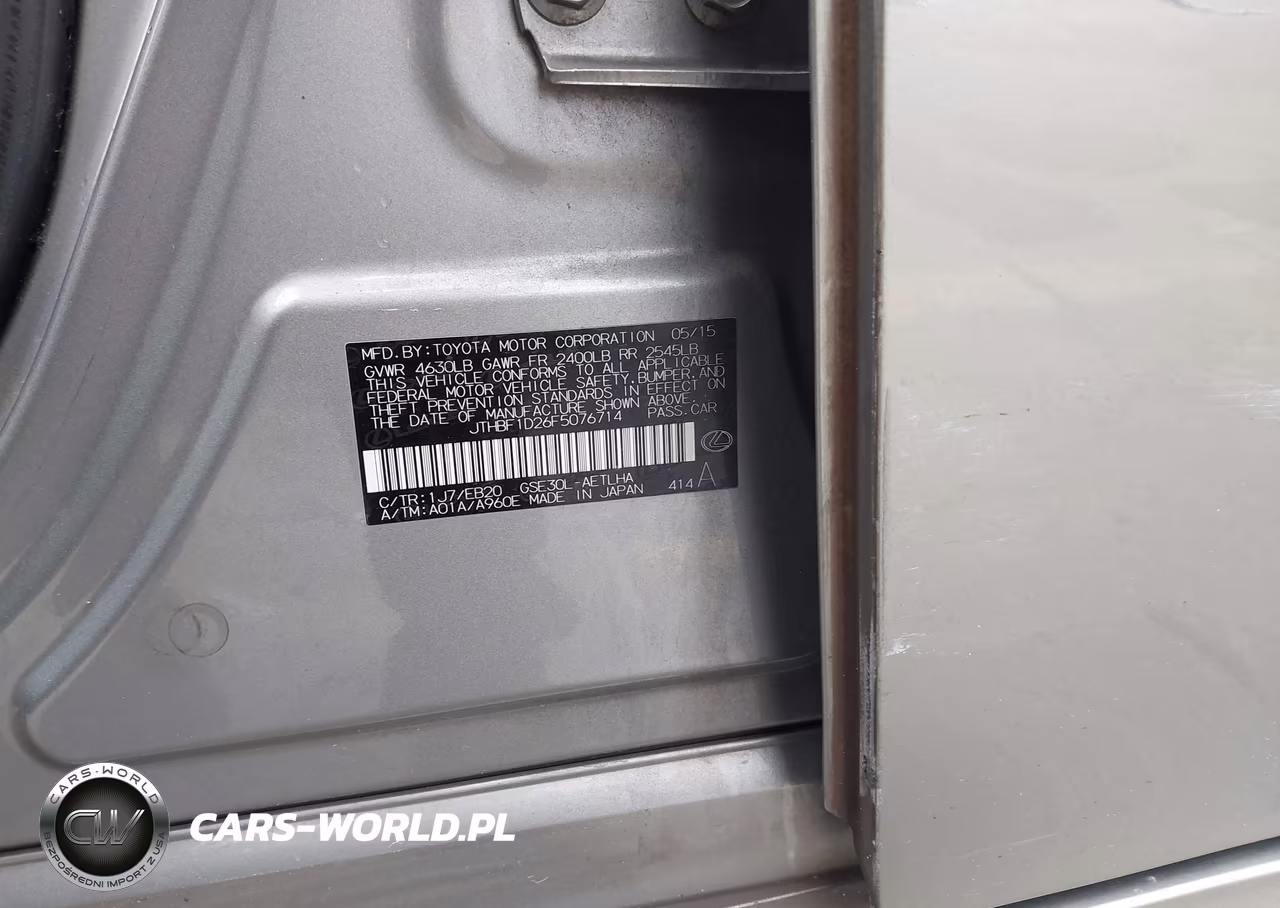 2015 Lexus Is 250 VIN:JTHBF1D26F5076714 - 9