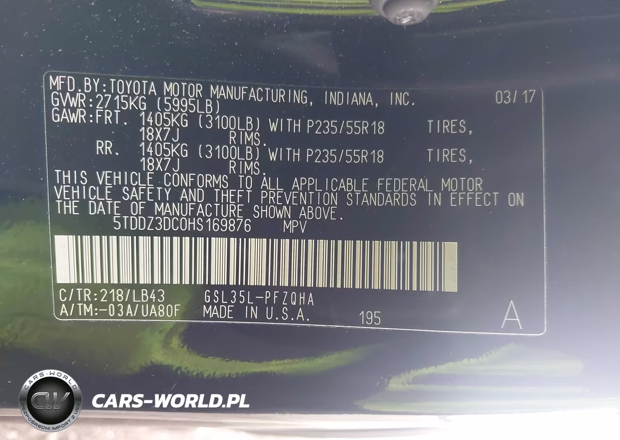 2017 Toyota Sienna Limited Premium 7 Passenger VIN:5TDDZ3DC0HS169876 - 9