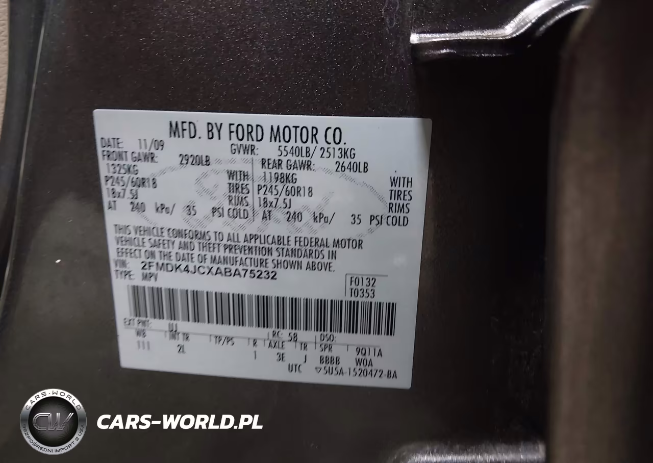 2010 Ford Edge Sel VIN:2FMDK4JCXABA75232 - 9