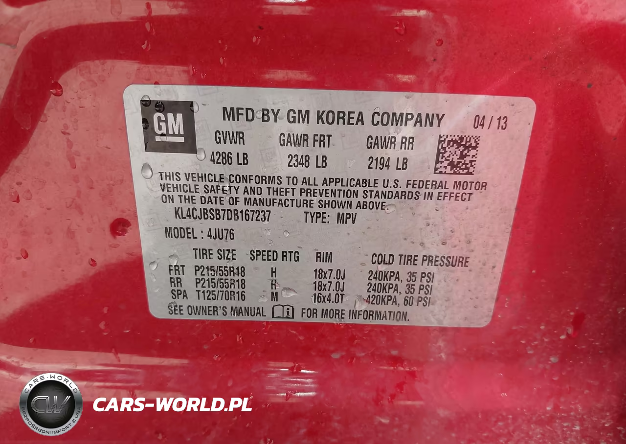 2013 Buick Encore Convenience VIN:KL4CJBSB7DB167237 - 9
