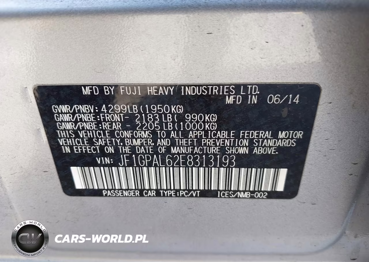 2014 Subaru Impreza 2.0I Sport Premium VIN:JF1GPAL62E8313193 - 9