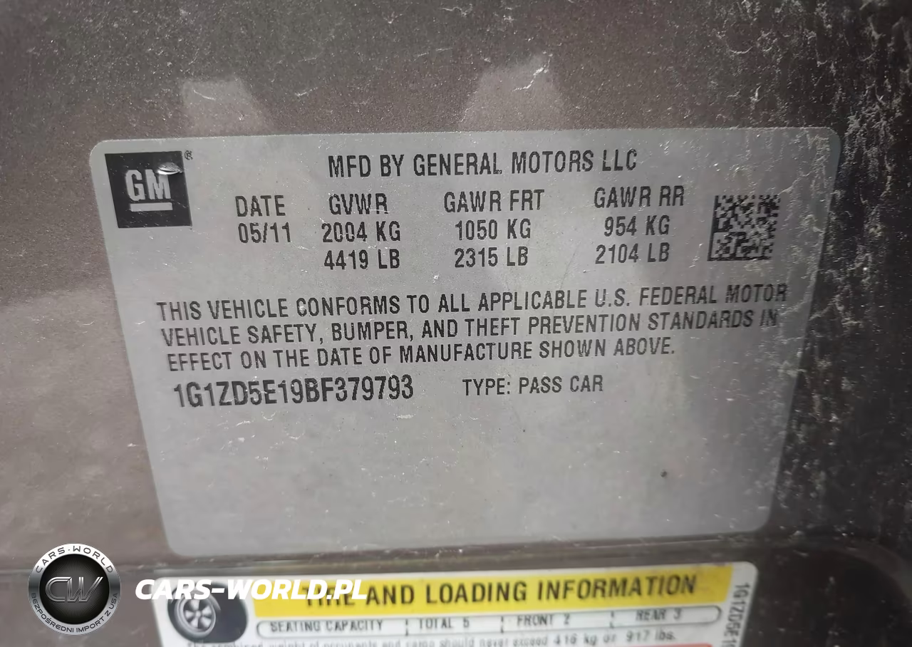 2011 Chevrolet Malibu 2Lt VIN:1G1ZD5E19BF379793 - 9