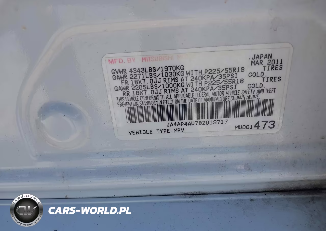 2011 Mitsubishi Outlander Sport Se VIN:JA4AP4AU7BZ013717 - 9