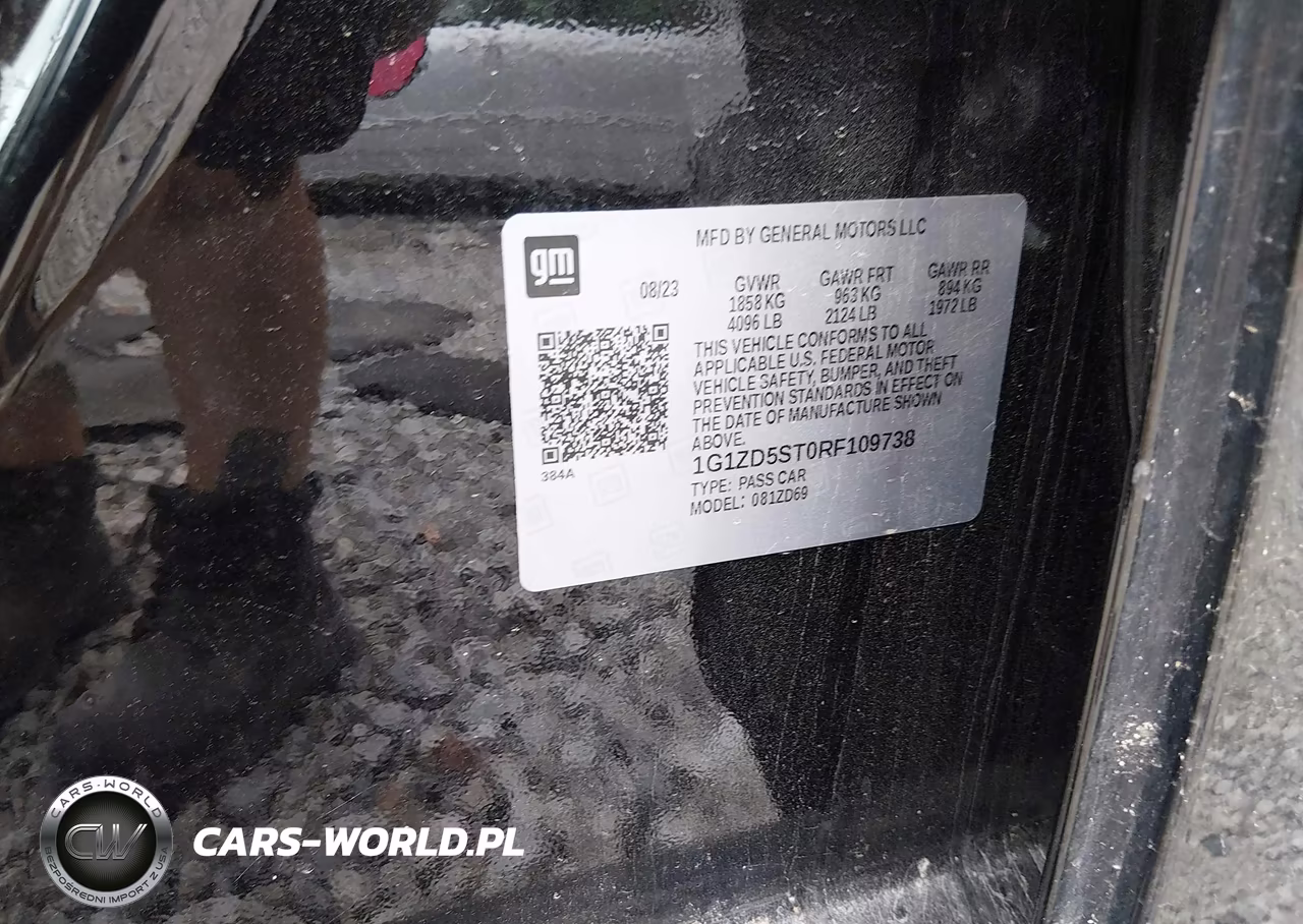 2024 Chevrolet Malibu Fwd 1Lt VIN:1G1ZD5ST0RF109738 - 9
