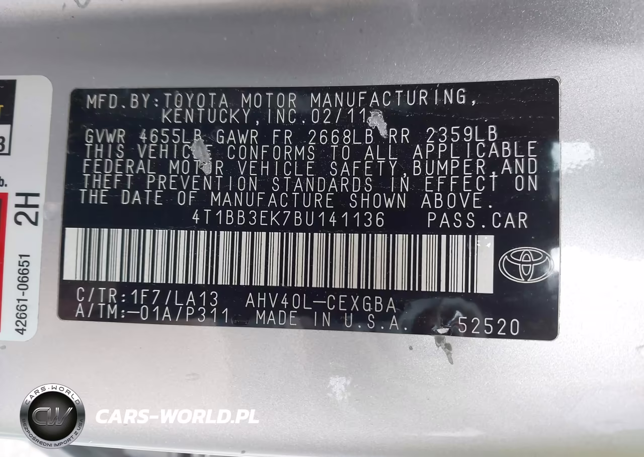 2011 Toyota Camry Hybrid VIN:4T1BB3EK7BU141136 - 9