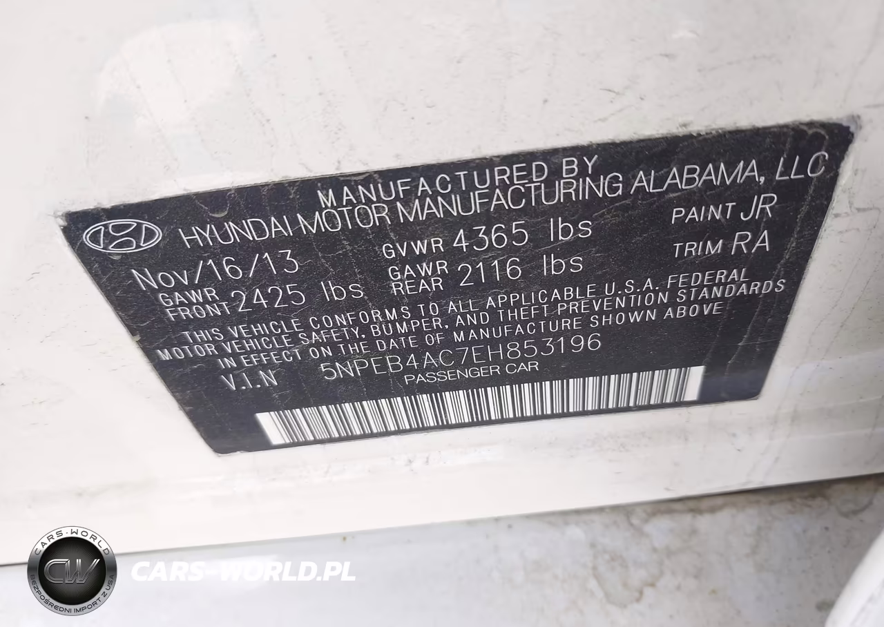 2014 Hyundai Sonata Gls VIN:5NPEB4AC7EH853196 - 9