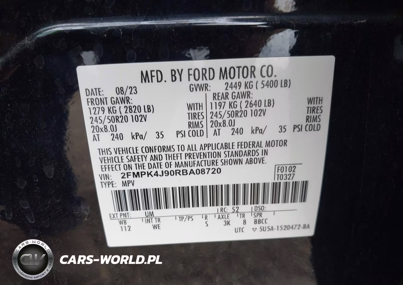 2024 Ford Edge St-Line VIN:2FMPK4J90RBA08720 - 9