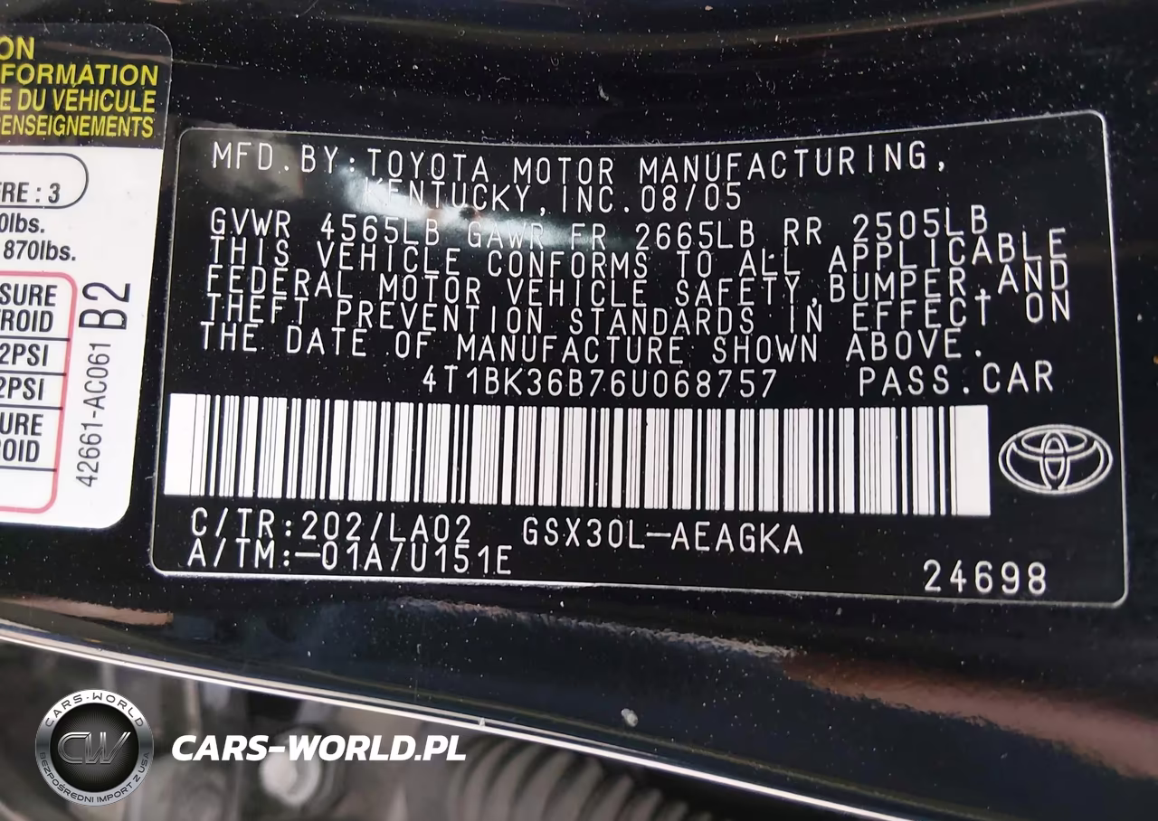 2006 Toyota Avalon Xls VIN:4T1BK36B76U068757 - 9