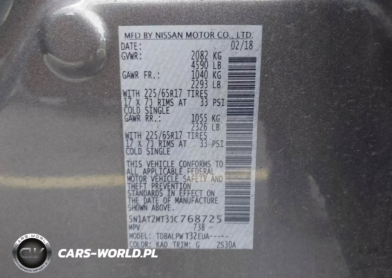 2018 Nissan Rogue S VIN:5N1AT2MT3JC768725 - 9