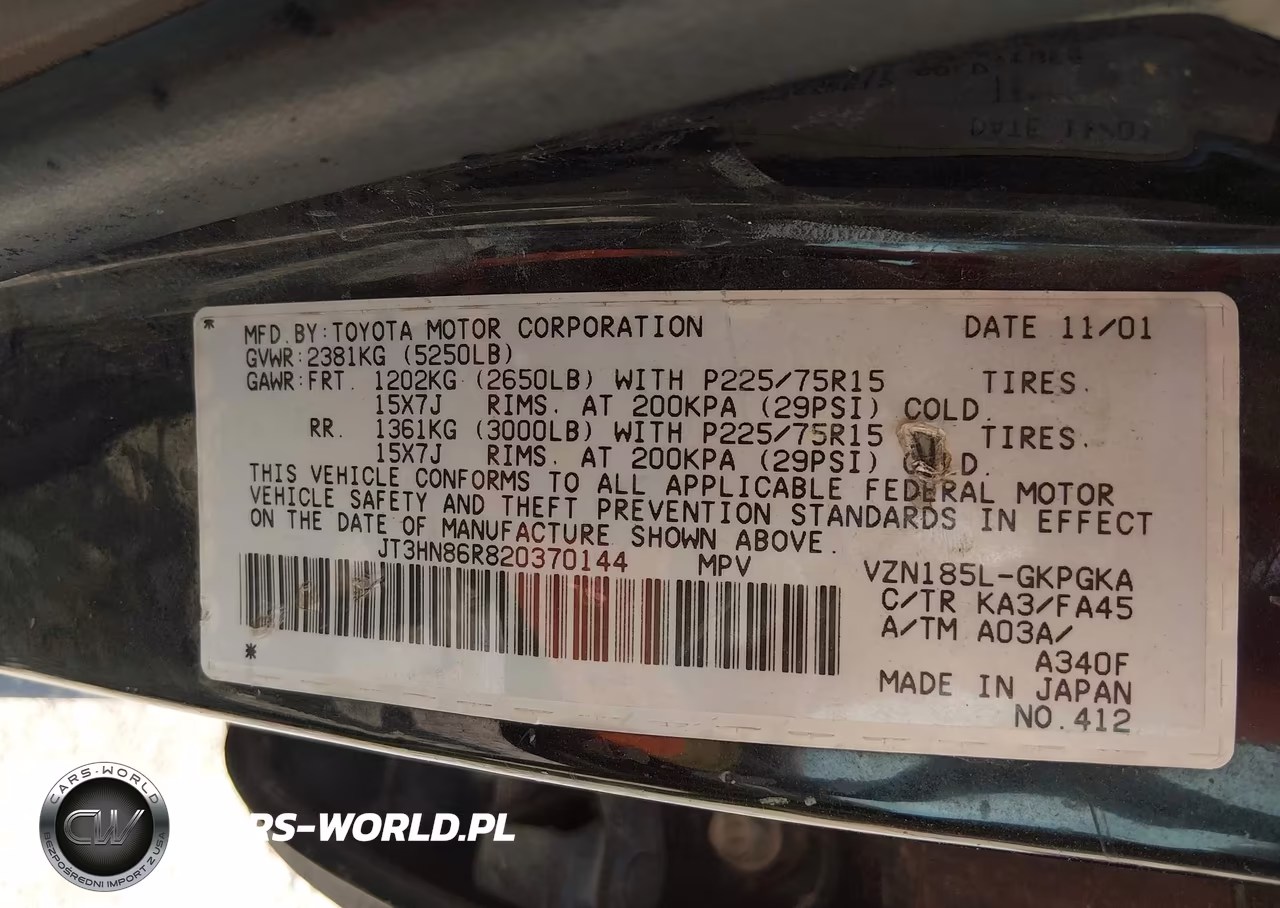 2002 Toyota 4Runner Sr5 V6 VIN:JT3HN86R820370144 - 9