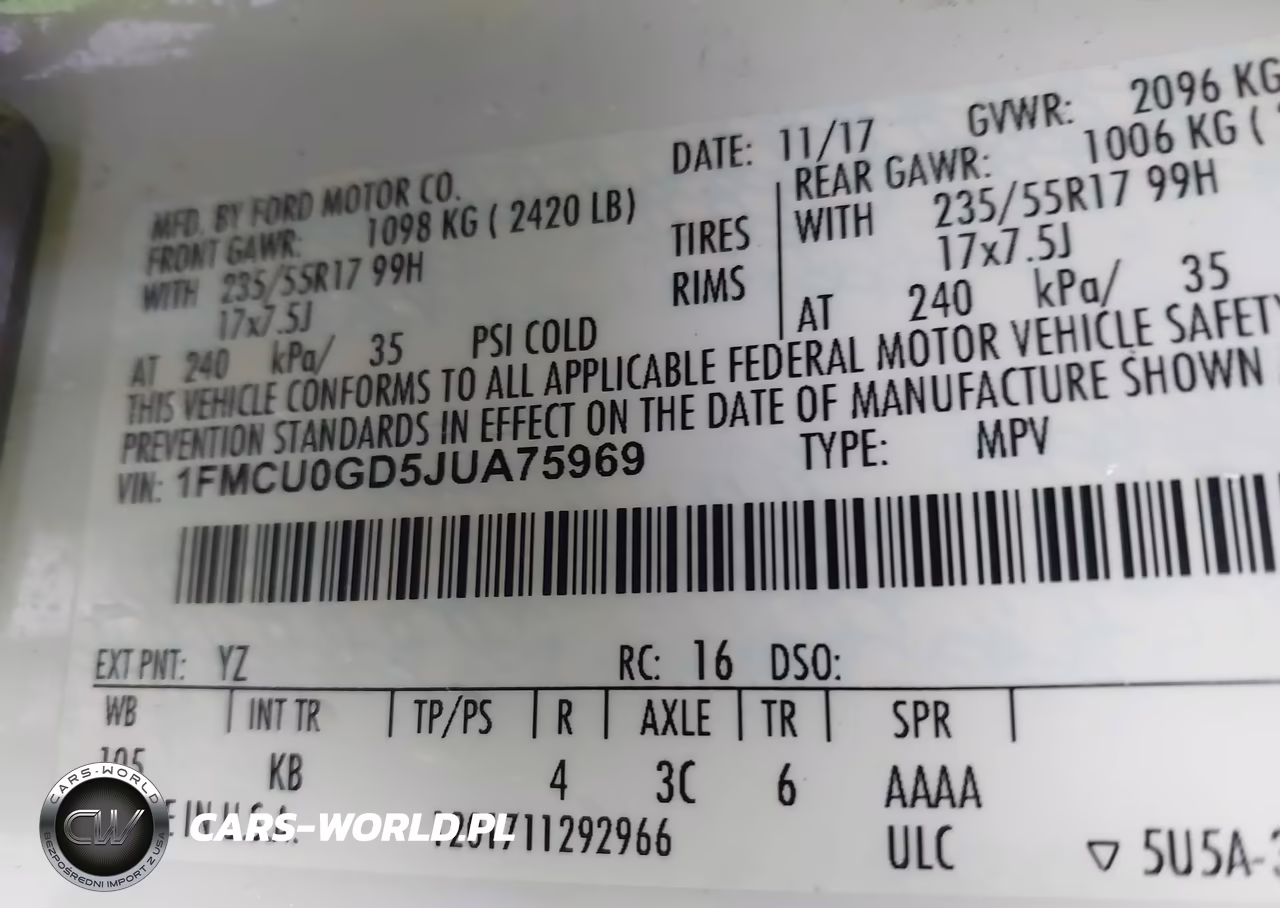 2018 Ford Escape Se VIN:1FMCU0GD5JUA75969 - 9