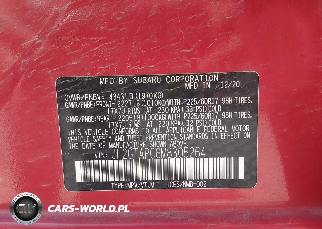2021 Subaru Crosstrek Premium VIN:JF2GTAPC6M8305264 - 9