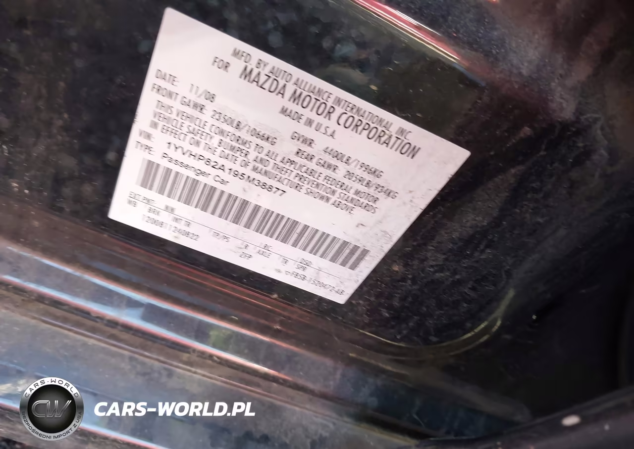 2009 Mazda Mazda6 I Touring VIN:1YVHP82A195M38877 - 9