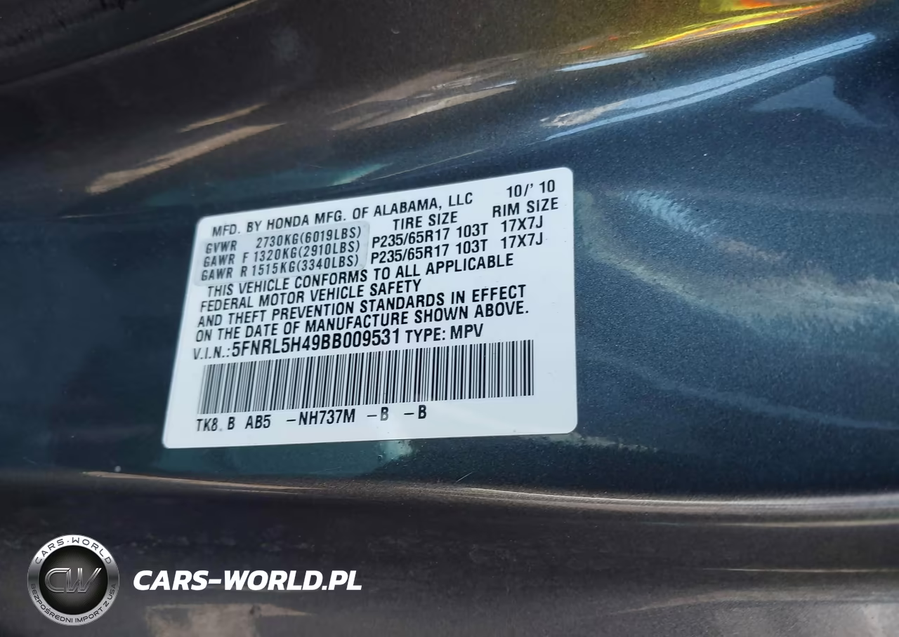 2011 Honda Odyssey Ex VIN:5FNRL5H49BB009531 - 9